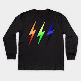 Three Lightning Bolts Kids Long Sleeve T-Shirt